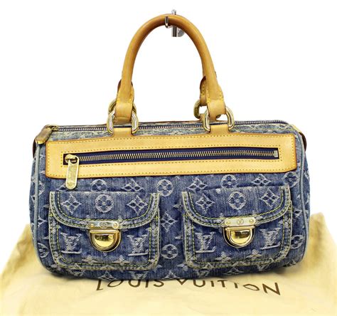 lv bag blue flower|louis vuitton blue denim bag.